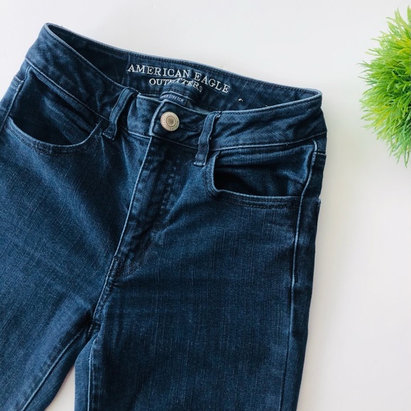 American Eagle hi-rise jegging dark wash 00 short - Picture 3 of 5